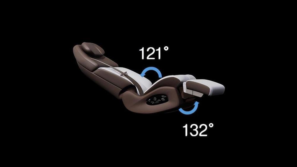 的目前汽车行业全球唯一完全符合nasa零重力121°标准的零重力座椅,这