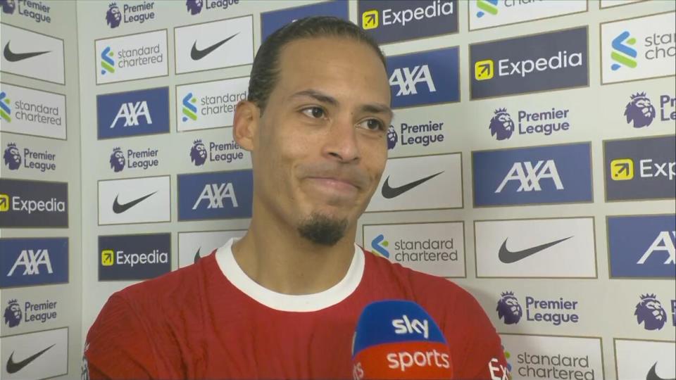 范迪克以下半场的情况来看我们本应赢球但曼城也曾击中门框