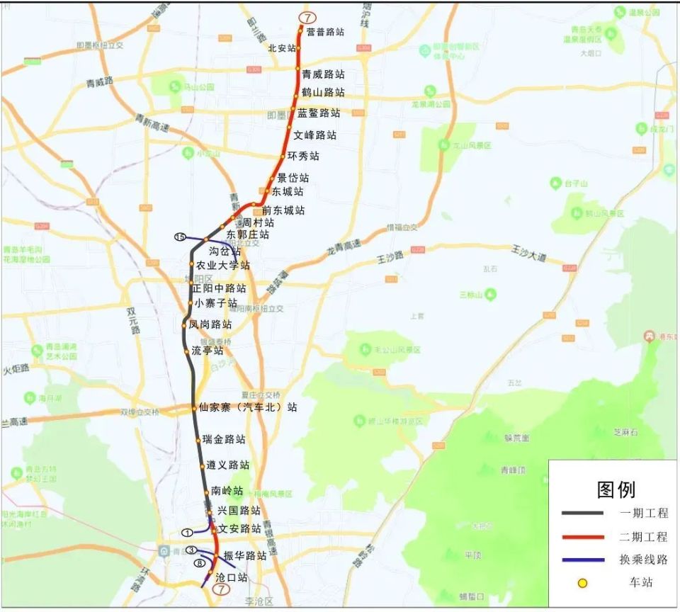 青岛地铁三期7条线路新动向