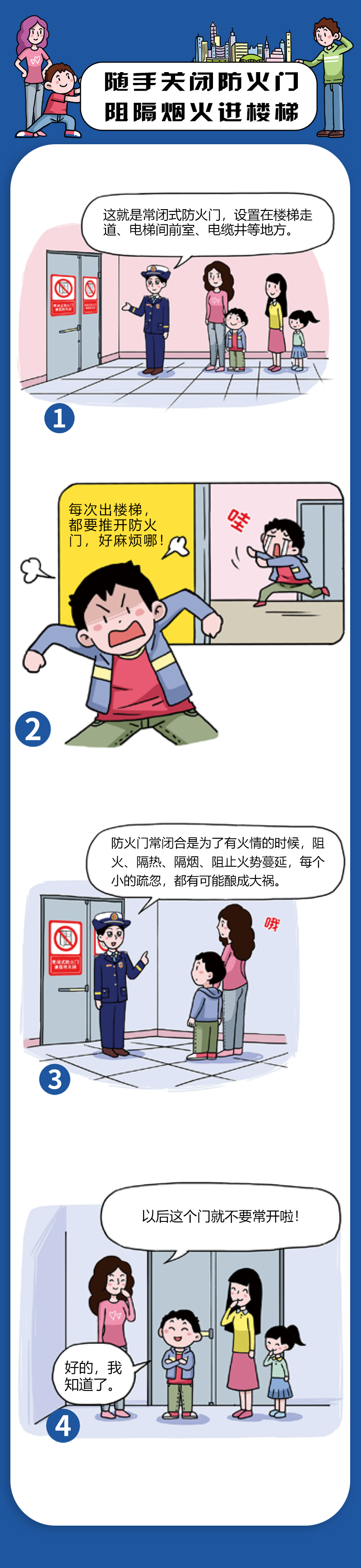 火灾警示月居民家庭消防安全知识漫画二十一