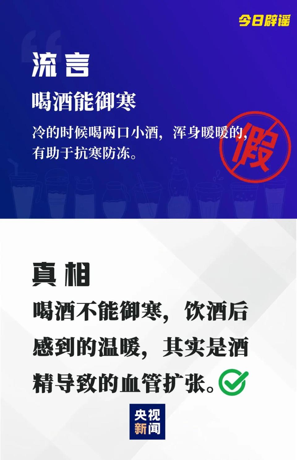 周末·辟谣丨喝酒能御寒？站着办公更健康？真相是……