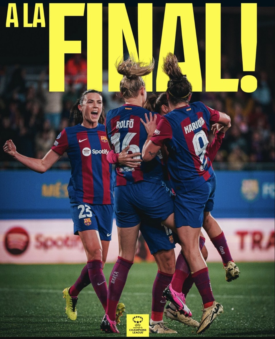 连续四年进欧冠决赛，巴萨女足总比分2-1逆转切尔西女足晋级-腾讯新闻