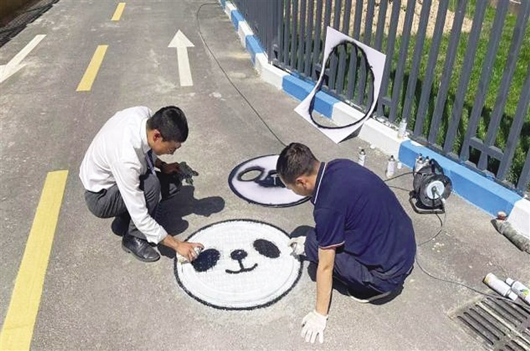 别墅花园井盖处理实例图片