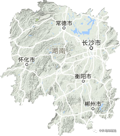 湖南省地形图高清版大图