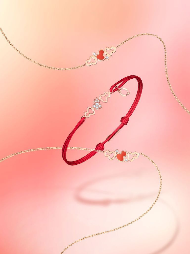 wuluwulu petite系列18k玫瑰金钻石项链,手链,戒指及耳环qeelin wulu