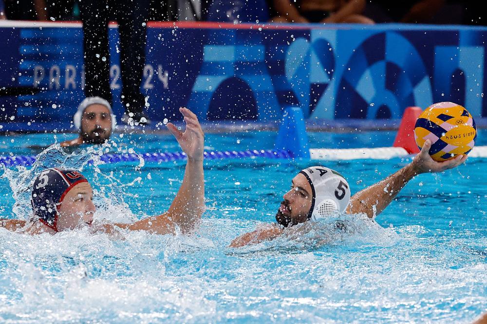 巴黎奥运会|水球——男子小组赛:意大利胜美国(2)