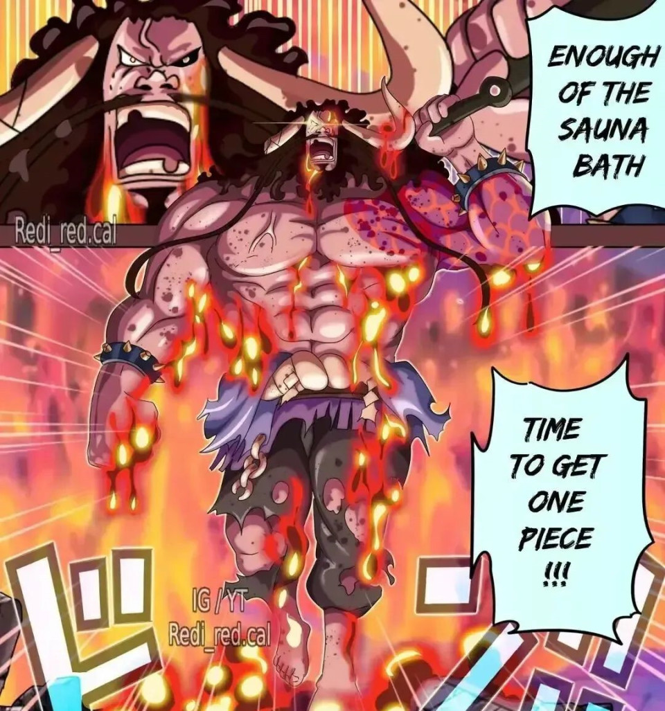 海贼王1112话情报四皇大妈消耗寿命化身美女和凯多逃出岩浆层