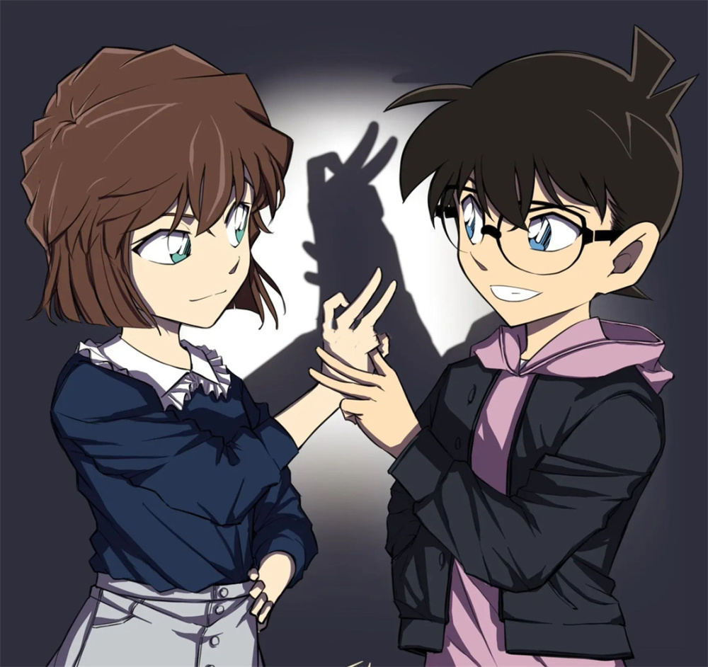 柯南灰原哀接吻上热搜,剧场版整活牛头人狂喜,一碗水端平太稳了_腾讯