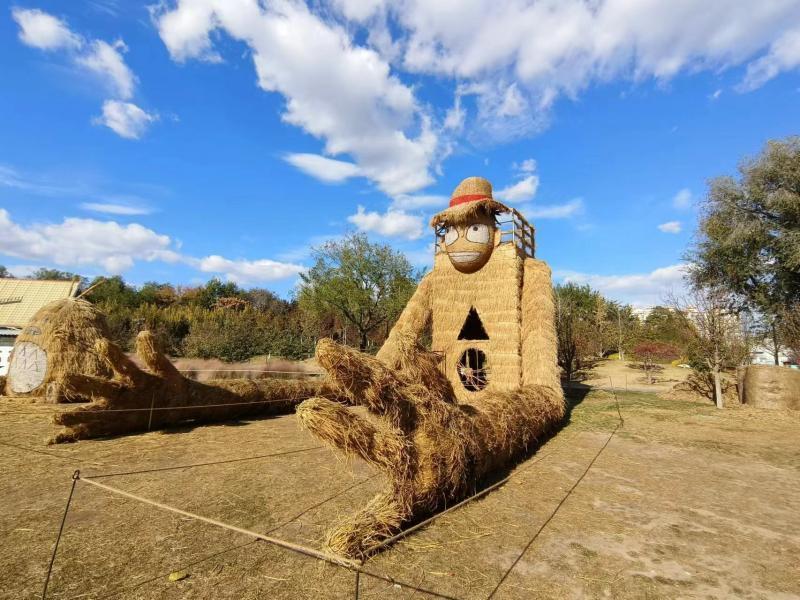 北京世界花卉大观园"巨型稻草人艺术王国"本周六开启