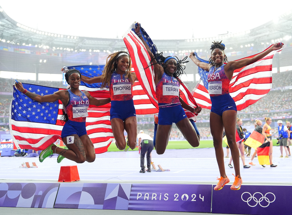 巴黎奥运会丨田径——女子4x100米接力赛况