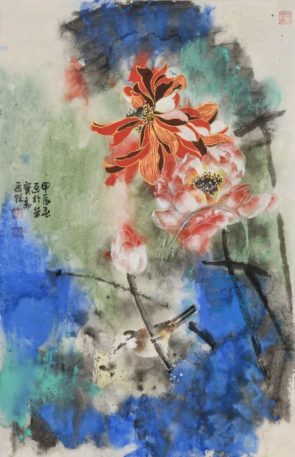 专注一念 砚田耕作丨范凤清泼彩荷花作品欣赏