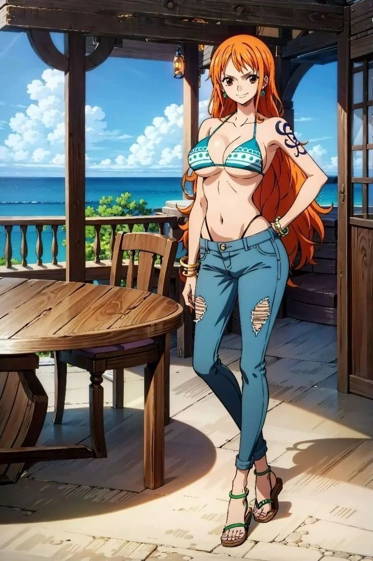 海贼王,娜美经典造型,身材婀娜多姿,大长腿太完美