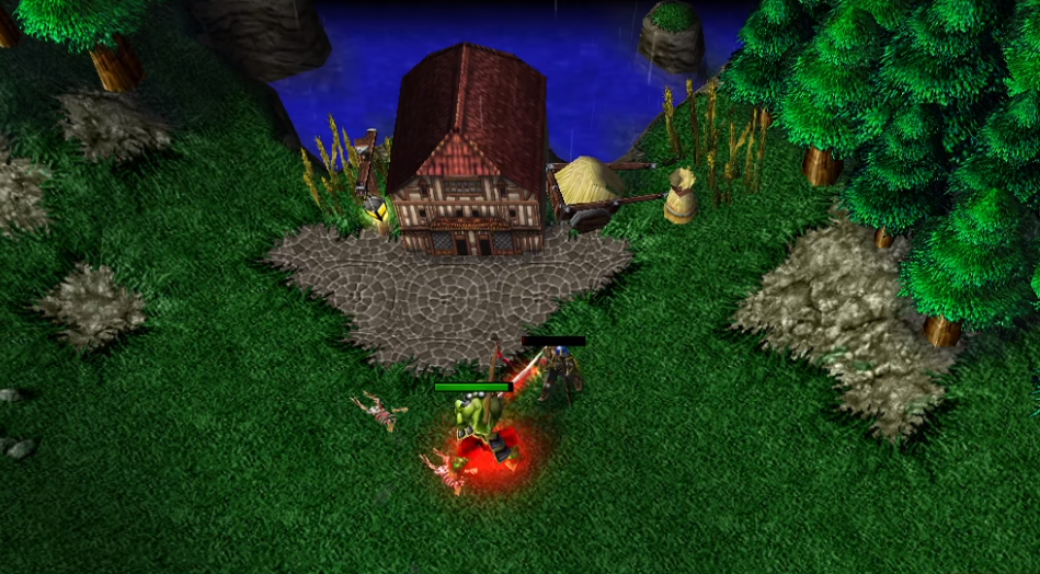 魔兽争霸3暗夜精灵迎战兽人时喜欢极限距离放战争古树的原因