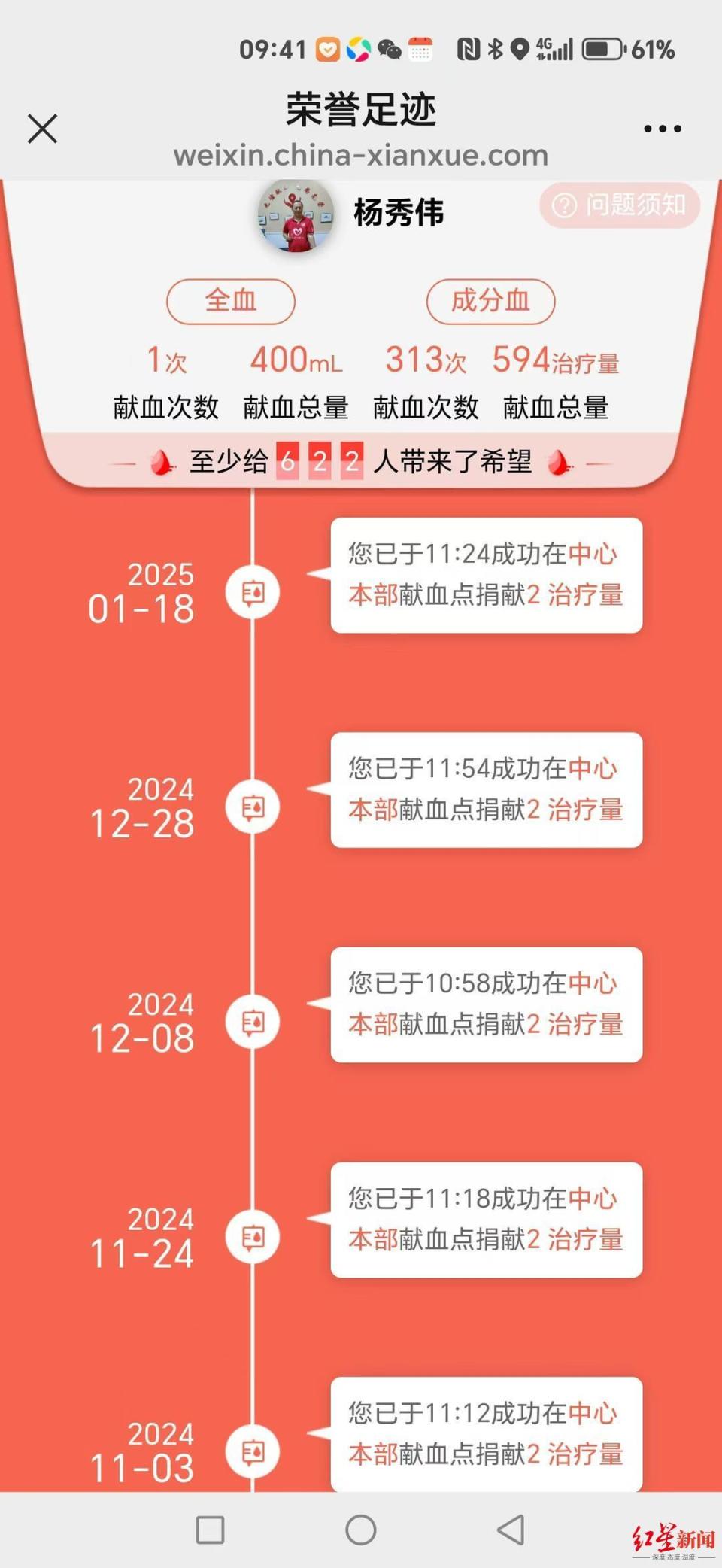 20年无偿献血313次，成都“献血大王”患病向社会求助