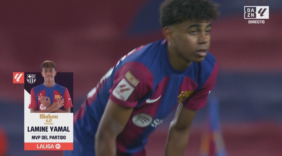 一锤定音亚马尔当选巴萨vs马略卡全场最佳