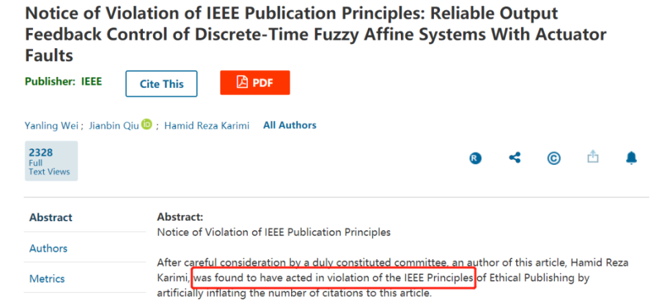 中国工程院院士,被国际权威期刊终身禁稿