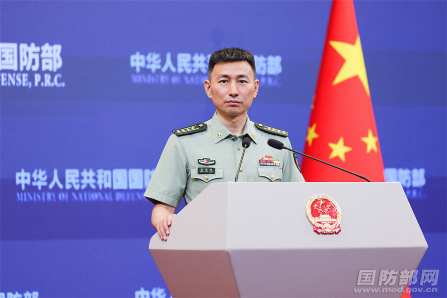 2024年6月国防部新闻发言人张晓刚就近期涉军问题发布消息