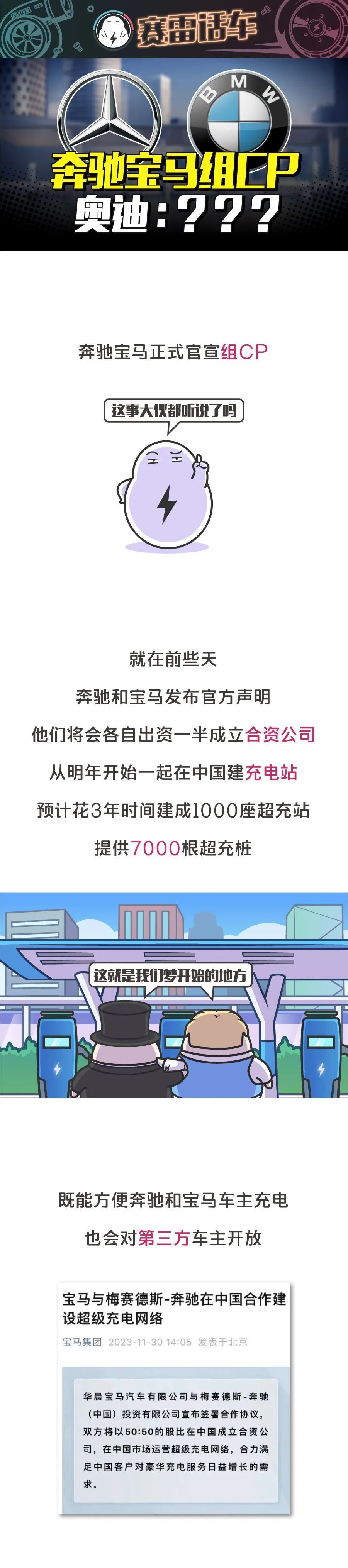 奔驰宝马合作建充电站，那奥迪怎么办？600498烽火通信