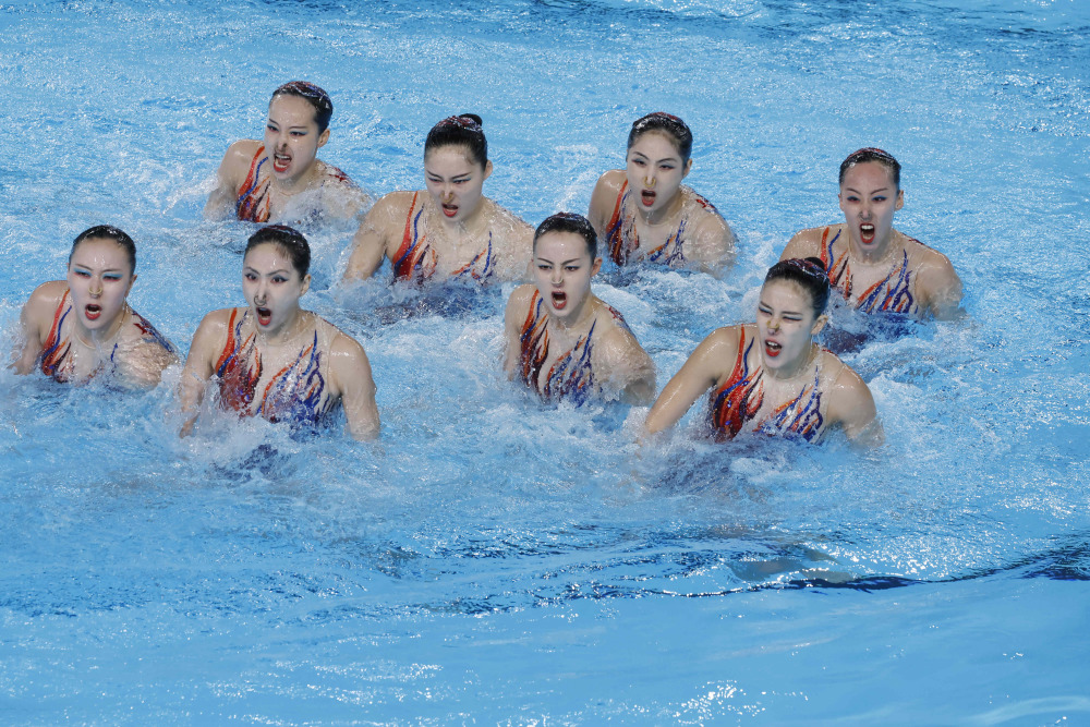 花样游泳——世界杯(巴黎站):中国队获集体技术自选亚军