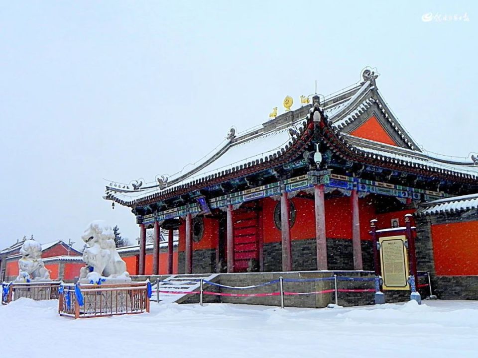 贝子庙雪景图片