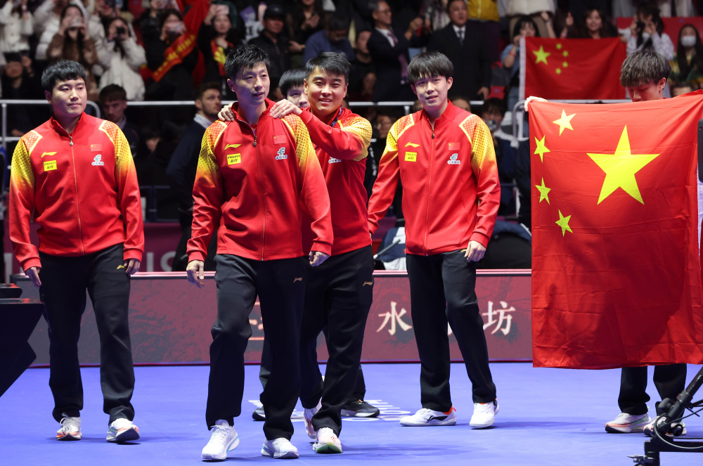 乒乓球男团决赛中国队夺冠9