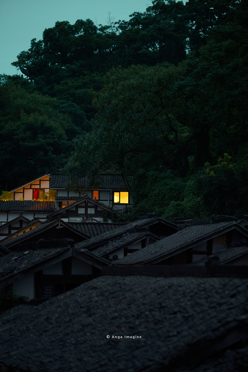 灌县古城夜景图片