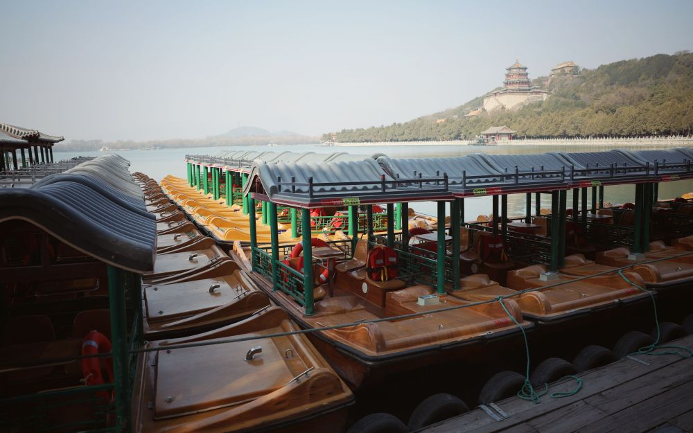 颐和园游船码头图片