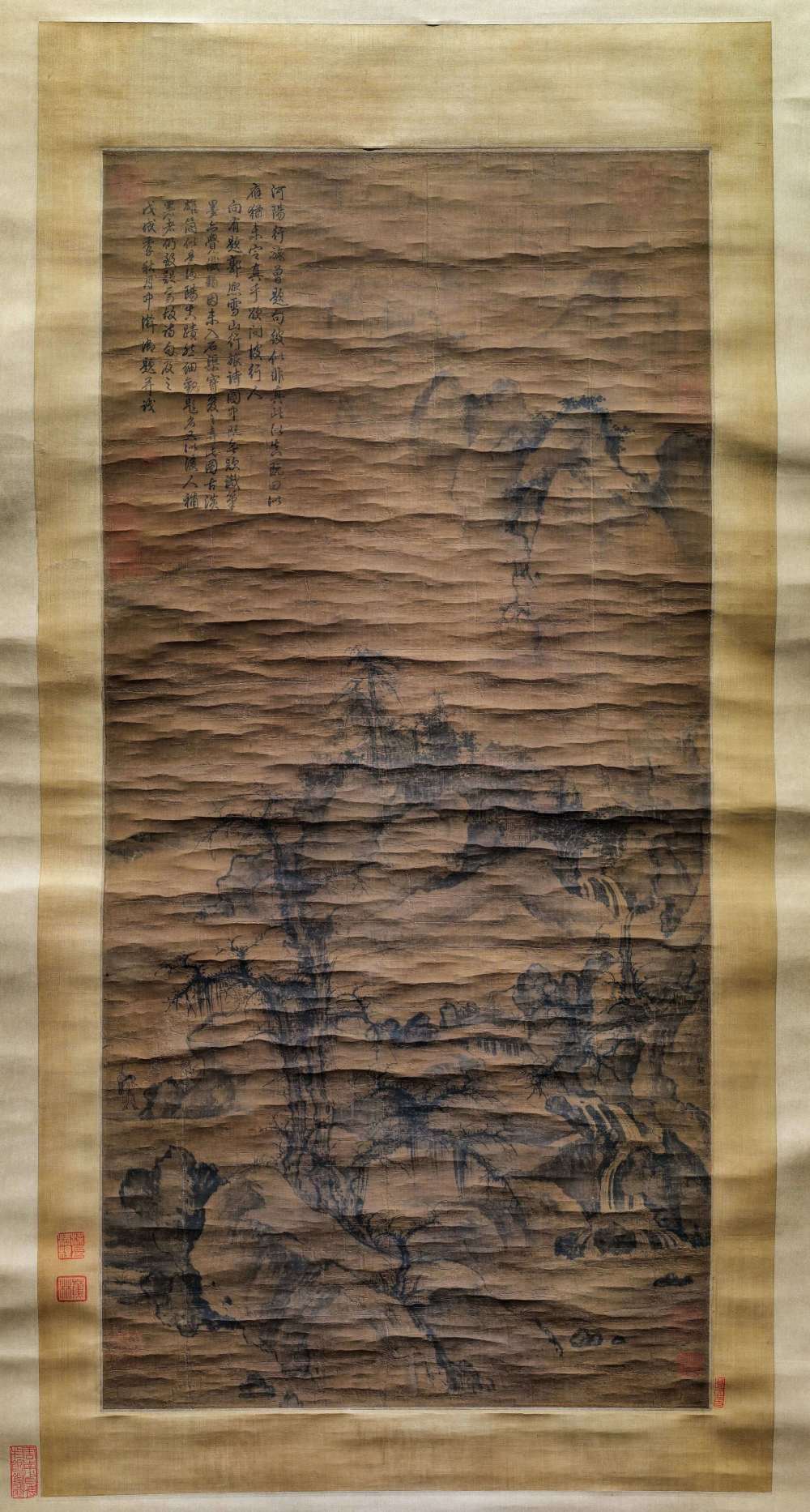 穿越千年的山水之旅，北宋郭熙《溪山行旅图》高清赏析-腾讯新闻