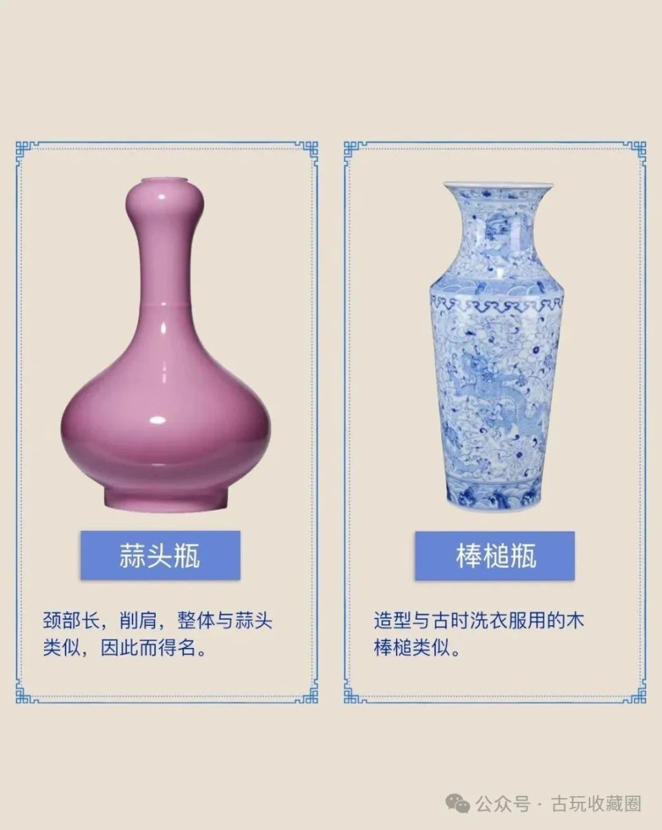 整理16种古代瓷器常见瓶型（干货）