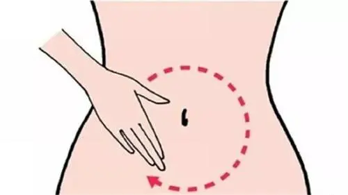 腹胀效果明显,具体操作方法是:将两手搓至掌心发热后,立即放在肚脐处