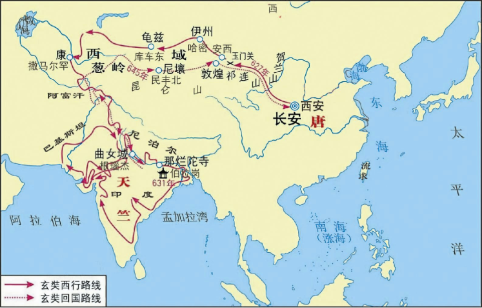 历史上真实的唐僧取经之路