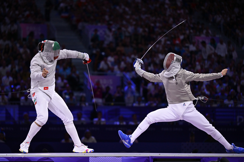 巴黎奥运会丨击剑——男子团体佩剑铜牌赛:法国队胜伊朗队