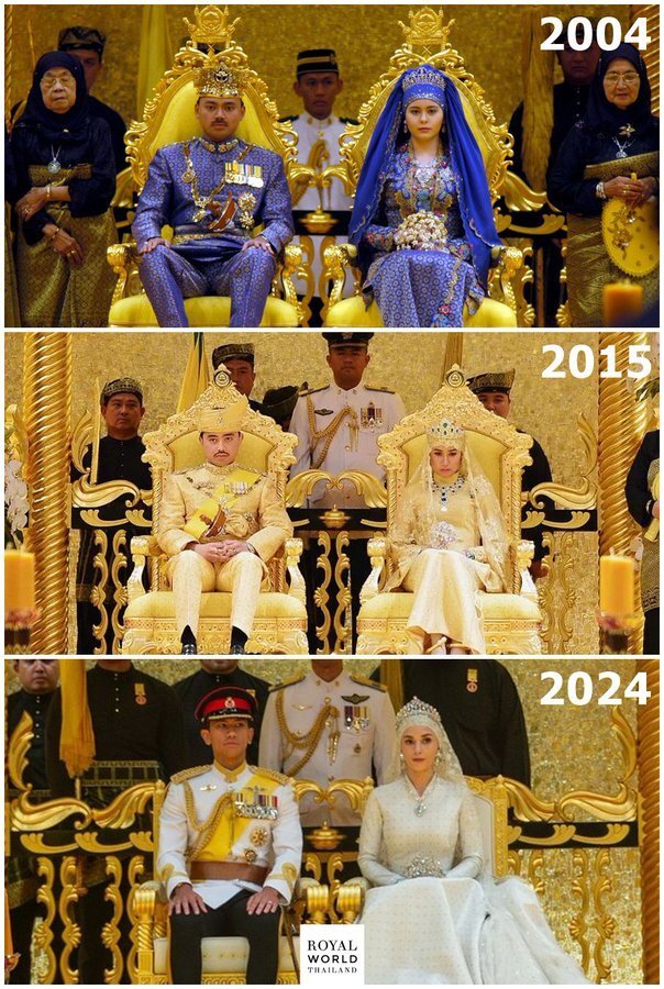 文莱王子办皇家婚礼,混血新娘被钻石包裹仍清雅,不丹王后到场祝贺