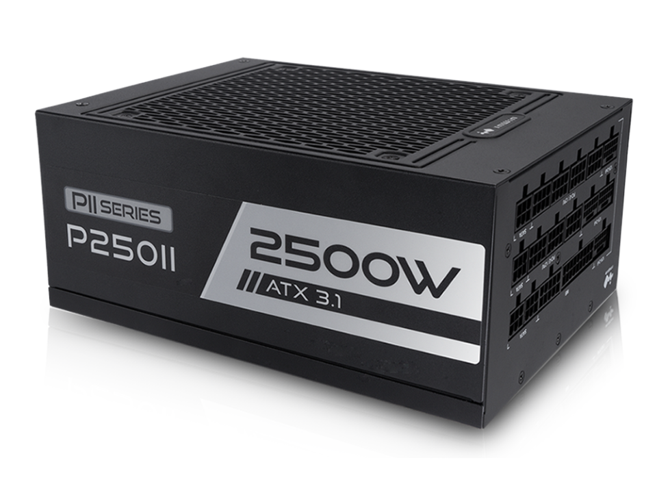 原生配备四组 12v-2x6,迎广推出 2500w atx 3.1 电源 p250ii