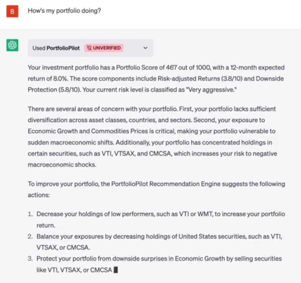 ChatGPTPlus插件狂飙，PortfolioPilot引领投资新风尚？70万用户等你试！