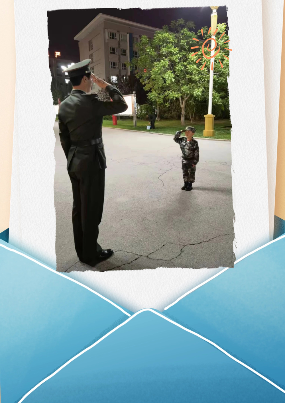 诉说最真实的内心情感给儿子写了一封信郝卫坚用手中的纸笔结束一天的