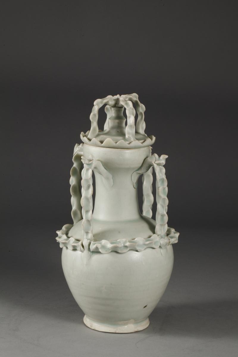 观文脉近观深圳国宝景德镇窑青白釉四耳盖壶时间的幸存者