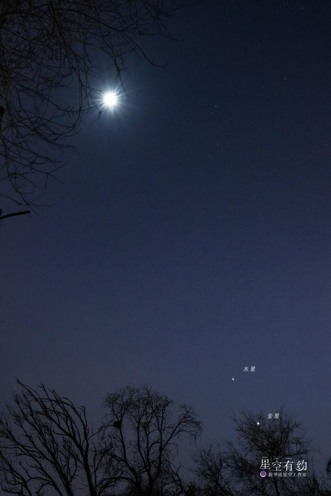 3月2日傍晚夜空中最亮的两颗星星浪漫相拥