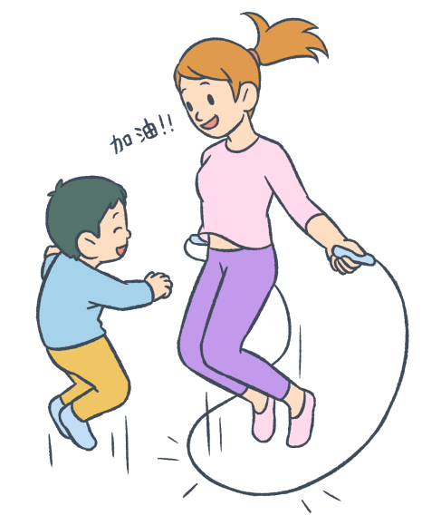 亲子竞技乐翻天一系列亲子竞技项目如跳绳,平衡大作战等,让家长和孩子