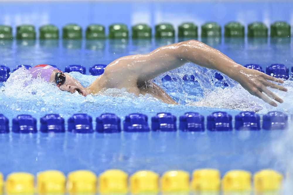 游泳——男子400米自由泳决赛赛况