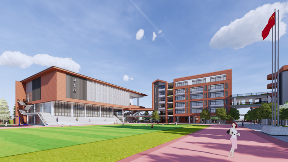 "四合院"式建筑布局南海区平洲二中预计今年7月全面投入使用平洲二中