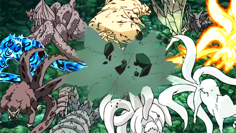 曾单挑过九大尾兽的5位强者:迪达拉和蝎在梦里,佐助和斑一瞬间