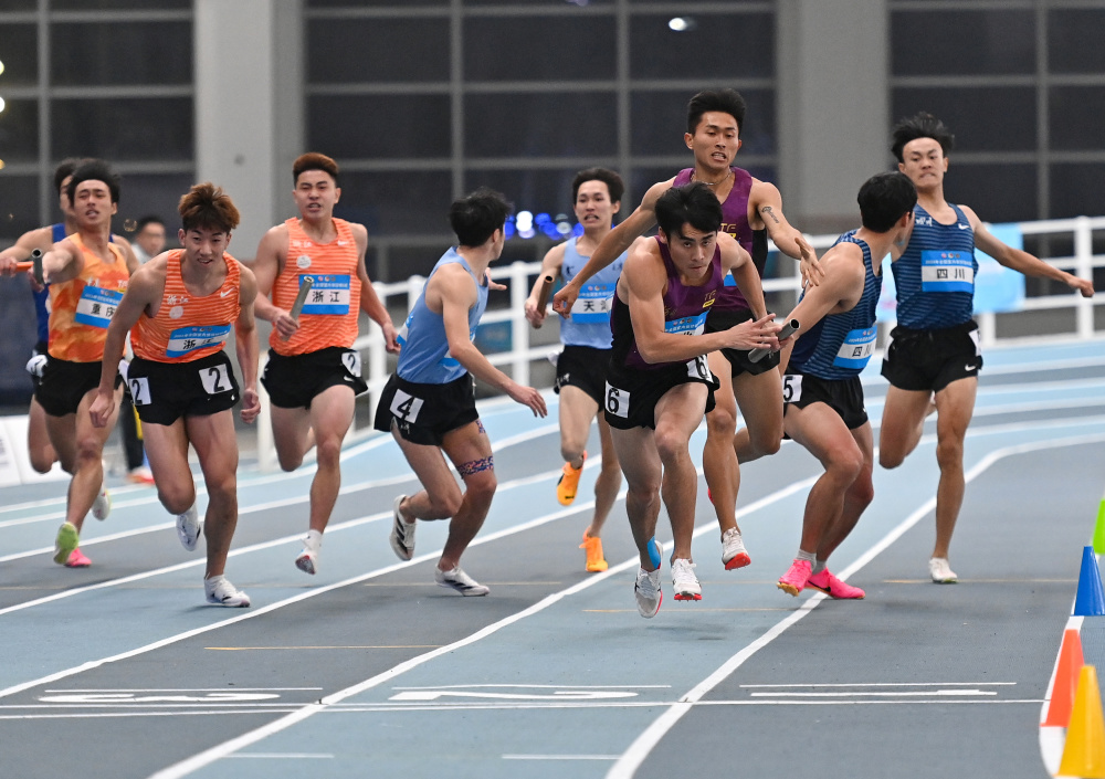 田径全国室内锦标赛男子4x400米赛况