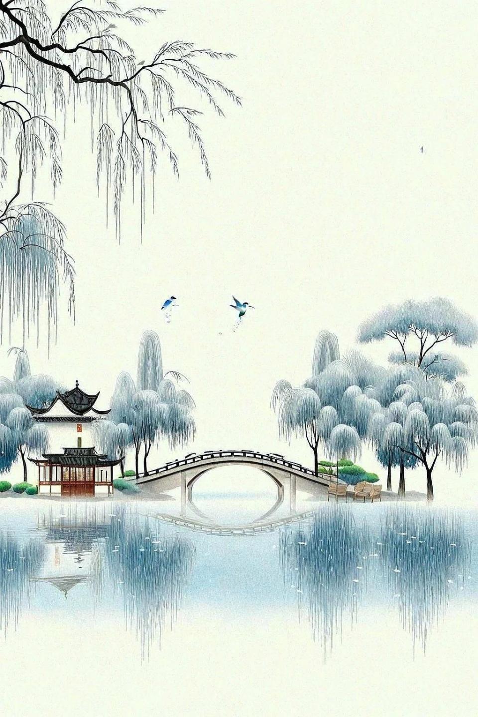 天平山上白云泉,云自无心水自闲.41句空灵悠远诗词:禅意十足