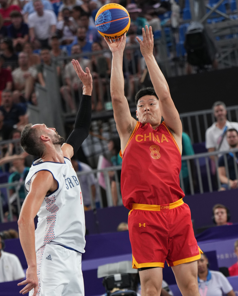 巴黎奥运会丨三人篮球——男子分组循环赛:中国队胜塞尔维亚队