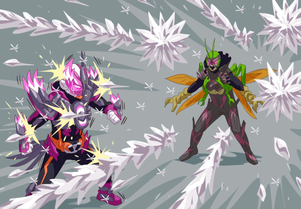 首先是让牢钢疯狂吃瘪的蝗虫灾害攻击,其攻击方式看起来和01的金属簇