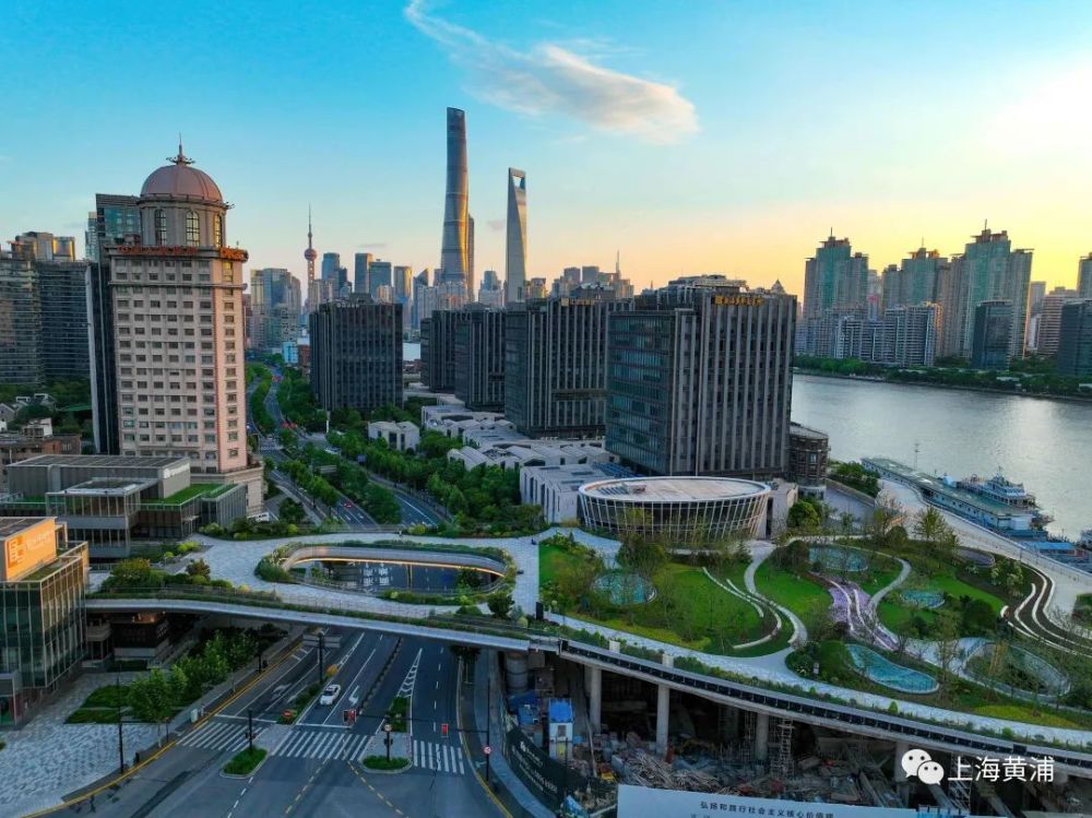 航拍丨上海最美人行天桥董家渡花桥