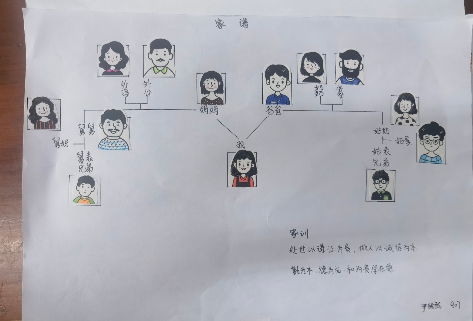 绘家谱,录家史,清明节中学生"寻根问祖"