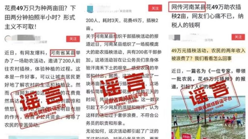 湖南一乡镇“干部3天花49万插秧2亩助农”？官方回应：信息不属实内容是什么-313啦实用网