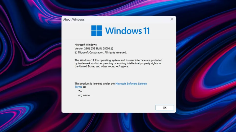 微软Win11 26H2更新28020.1362版，追平25H2带来多项功能_腾讯新闻